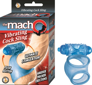 Macho Vibrating Cock Sling - Blue NW2596-1