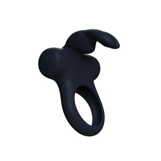 Ohhh Bunny Frisky Bunny Vibrating Ring - Black Pearl BU-0104