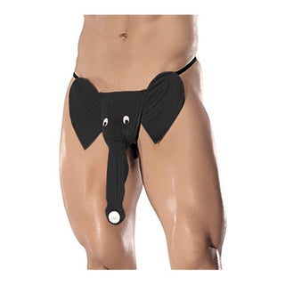 Squeaker Elephant G-String - One Size - Black MP-PAK708BK1