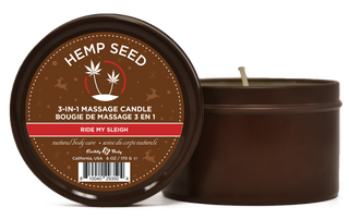 Hemp Seed 3-in-1 Massage Candle Ride My Sleigh  6oz/ 170 G EB-HSCH021C