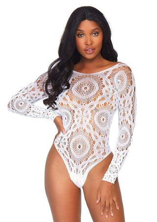 Thong Back Teddy - White - M/l LA-89161WHTML