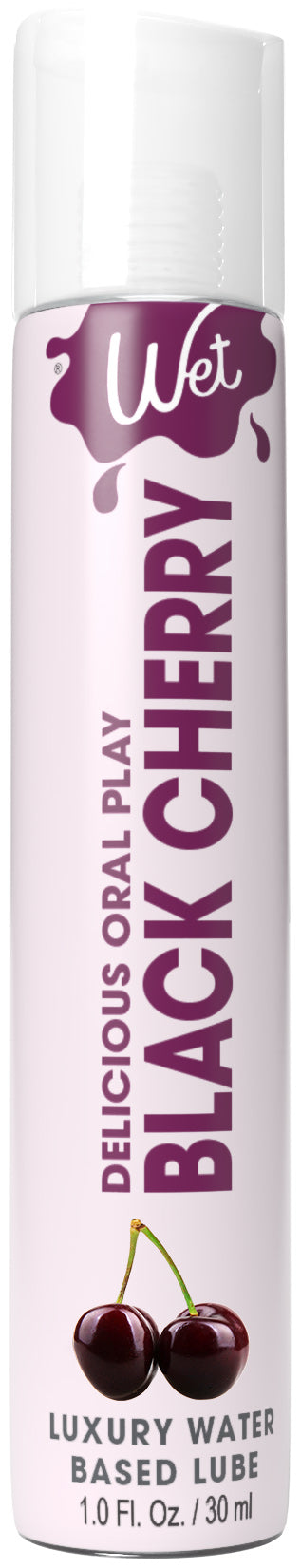 Wet Delicious Oral Play - Black Cherry -  Cherry - Waterbase Flavored Lubricant 1 Oz WT21527