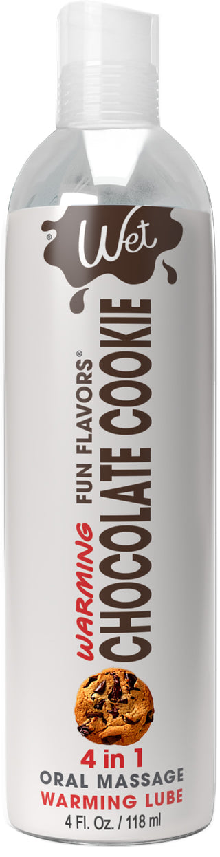 Wet Warming Fun Flavors - Chocolate Cookie - 4 in  Chocolate Cookie - 4 in 1 Lubricant 4 Oz WT21584