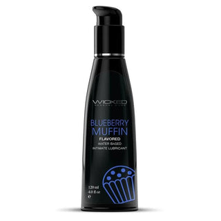 Aqua Blueberry Muffin Flavored Water Based  Intimate Lubricant - 4 Fl. Oz. WS-90454