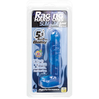 Raging Hard Ons Slimline Anal Series 5.5 Inch Ass Play Ballsy - Blue DJ0279-19