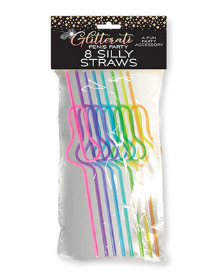 Glitterati Silly Penis Straws 8 Ct LG-CP1103