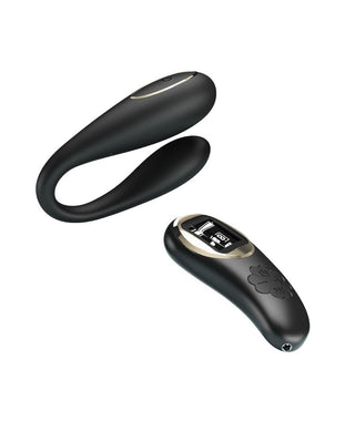 Nathan Double Pleasure Remote Control Vibrator -  Black BI-014582W-LED