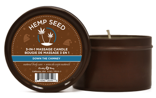 Hemp Seed 3-in-1 Massage Candle Down the Chimney  6oz/ 170 G EB-HSCH021B