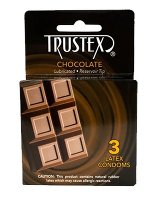 Trustex Flavored Lubricated Condoms - 3 Pack - Chocolate AL-4020