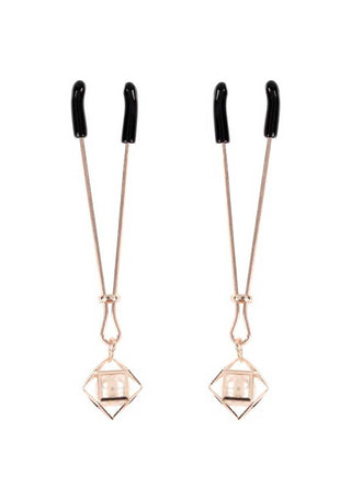 Brat Pearl Nipple Clips - Rose Gold SS09845